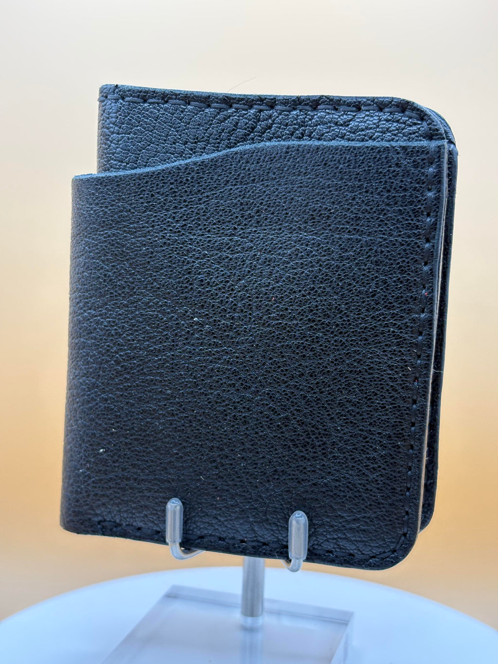 The Kenosha – Bifold Wallet | Black Veg-Tan Goat